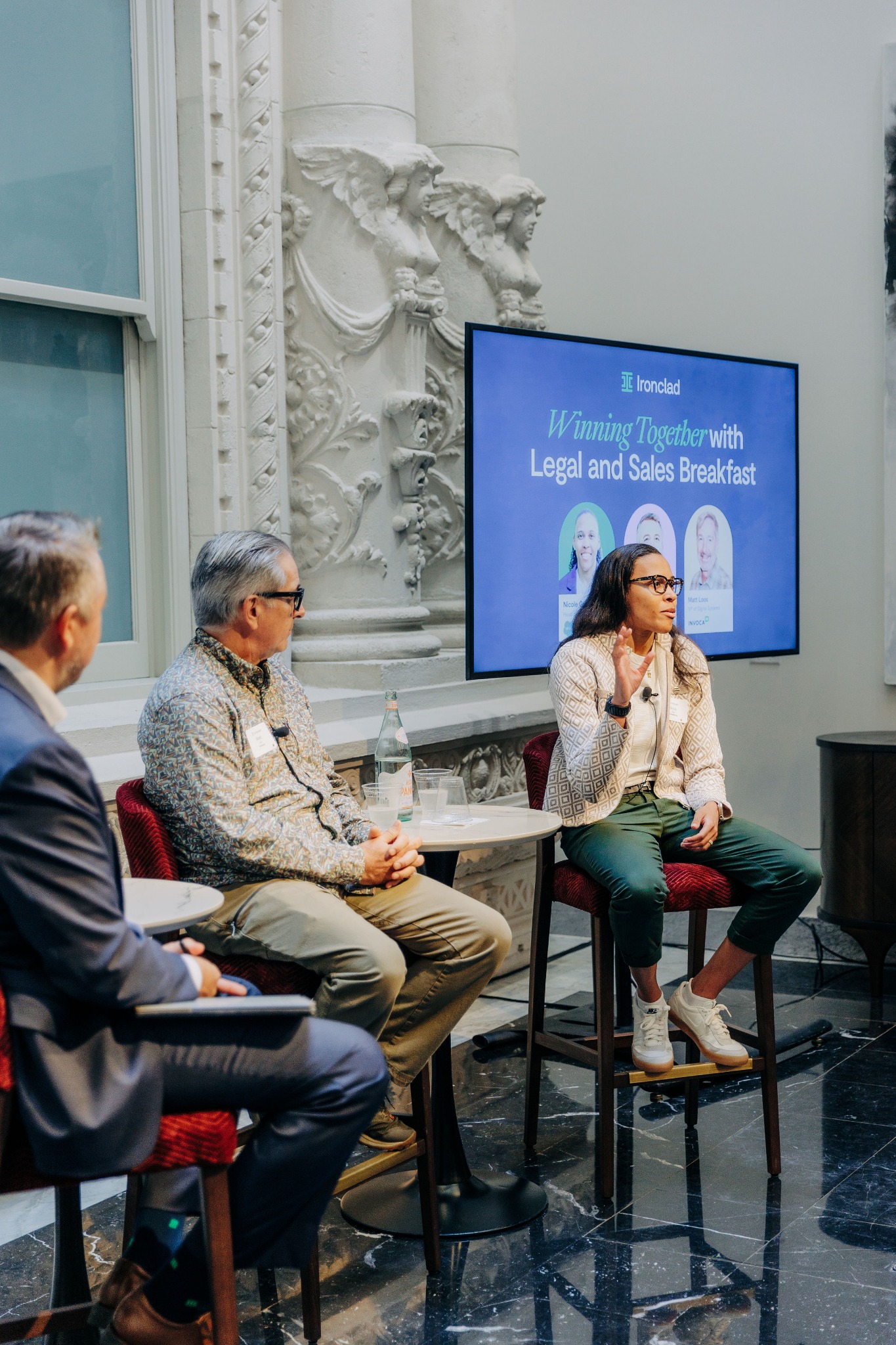 Nicole Greer contributing to a panel discussion about legal and sales collaboration